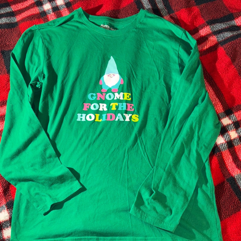 Jammies for your families Green Holiday Gnome Shirt men’s size medium